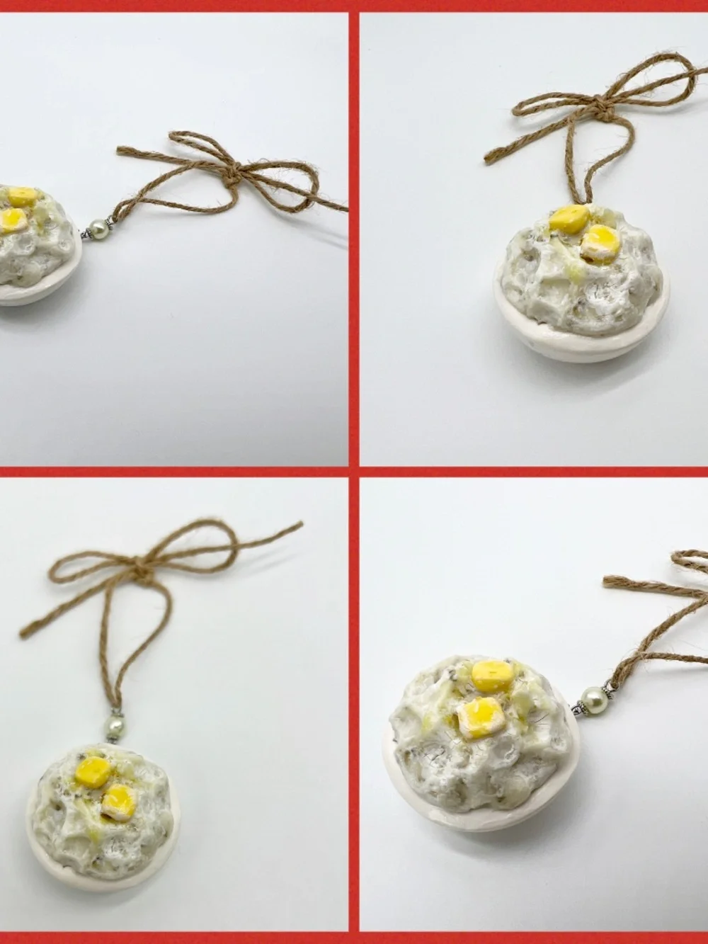 Thanksgiving/Christmas Dinner Ornament | Handmade Holiday Food Decor